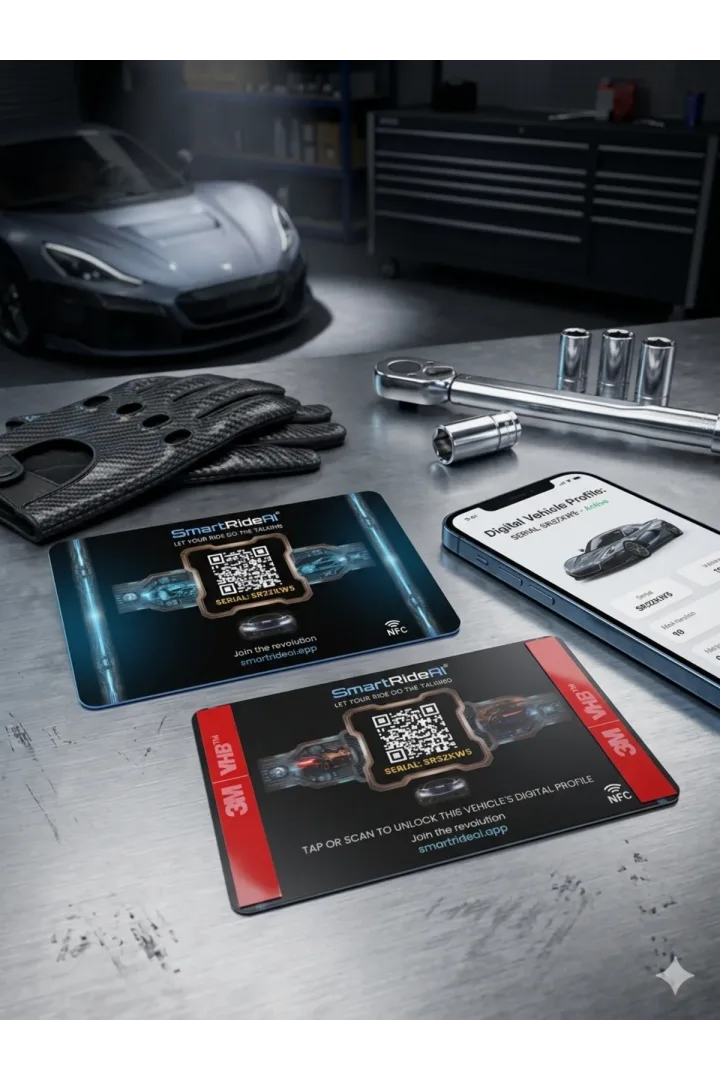 SmartRideAI NFC and QR smart card